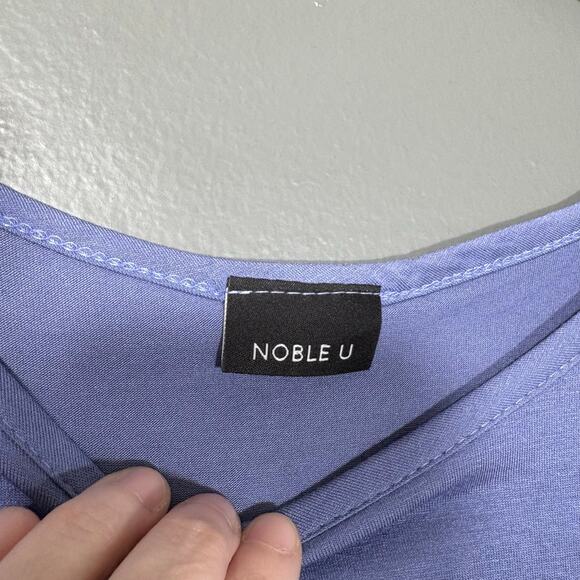 Noble U Women's Whimsygoth Lace Trim Blue T-Shirt - Size Small - Coquette Top - Picture 4 of 6